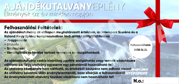 Ajándékutalvány 2019-2020 Eplény